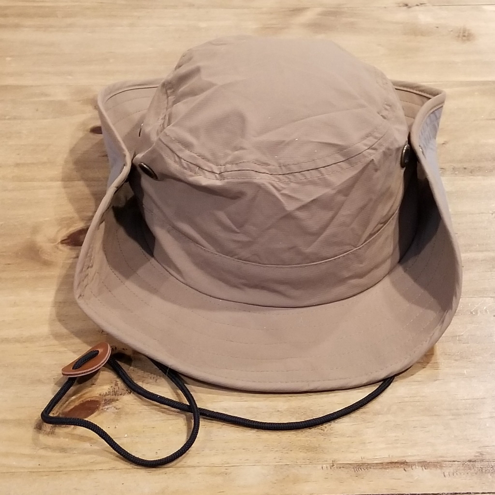 Boonie Jungle Hat Cap Size L/XL Brown Beige Outdoor Wide Brim Infinity